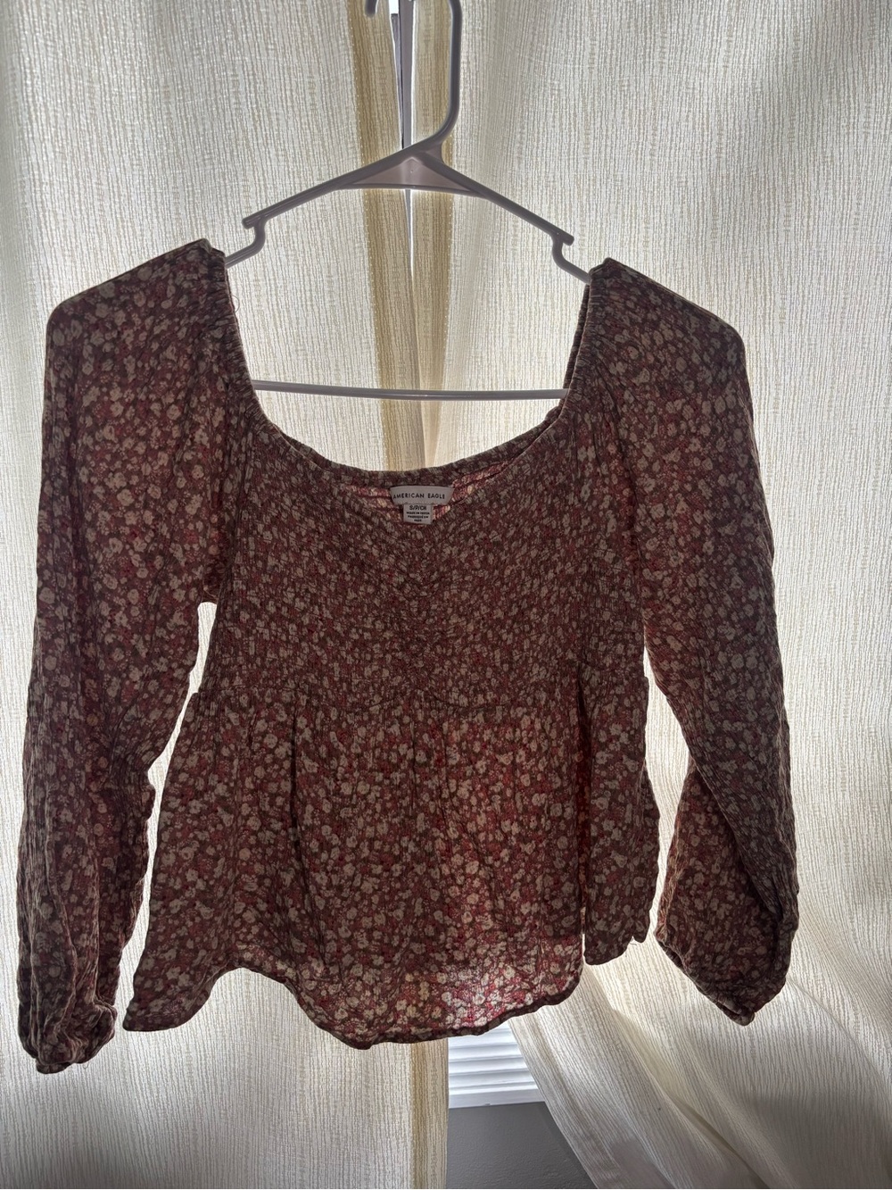 American Eagle floral shirt
